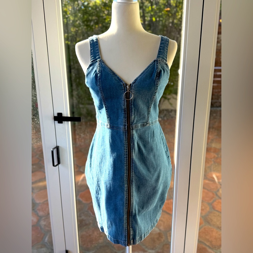 H&M Blue Denim Maxi Dress